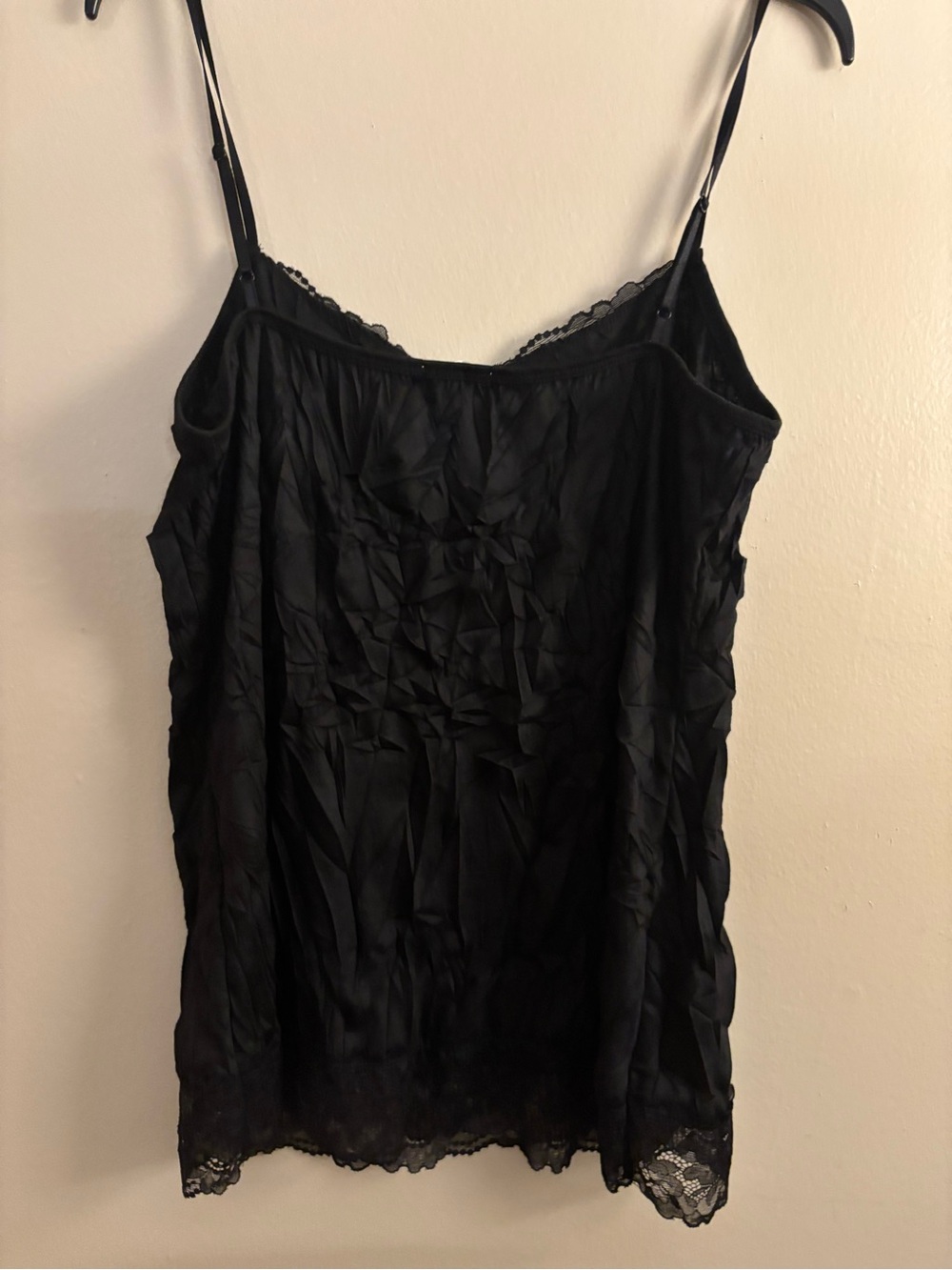 Maurices Black Textured Lace-Trim Camisole – XL